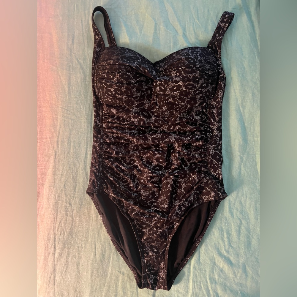 NipTuck Black One-Piece Swimsuit with Speckled Shine